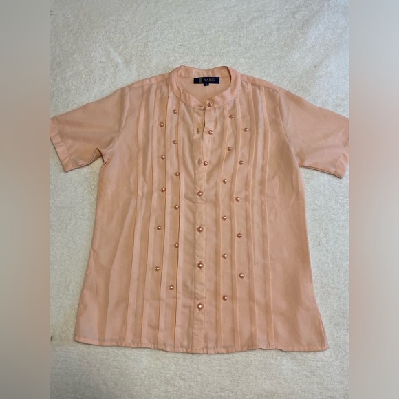 rare you Tops - Rare you peach cottagecore blouse with pearls. Size small